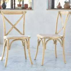 Set 2 sedie bistrò vintage in legno