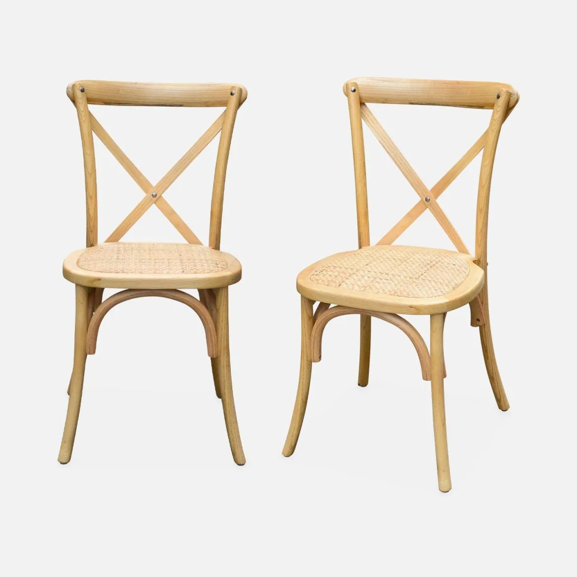Set 2 sedie bistrò vintage in legno