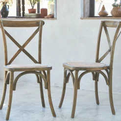 Set 2 sedie bistrò vintage in legno