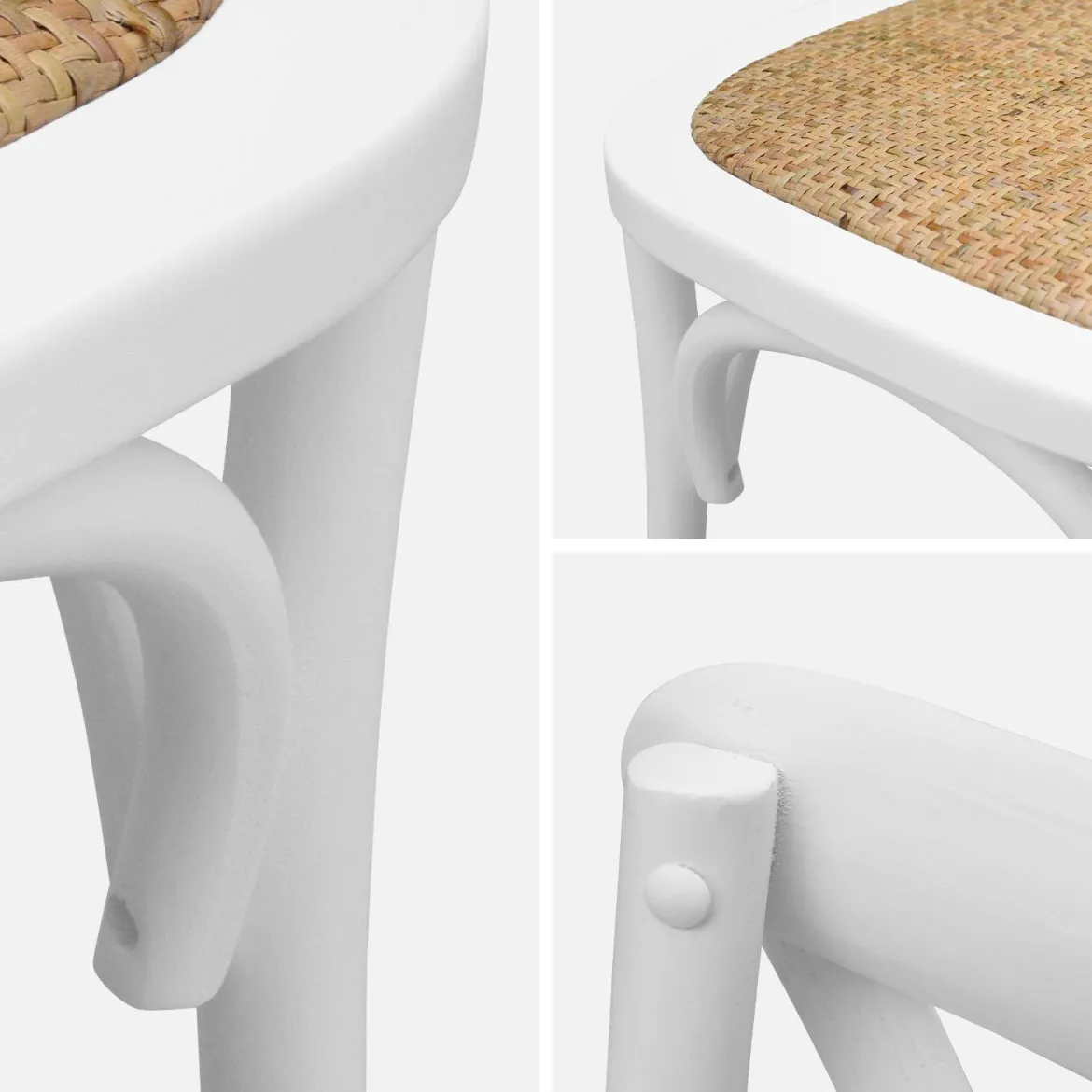 Set 4 sedie da bistrot vintage in legno