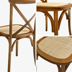 Set 4 sedie da bistrot vintage in legno