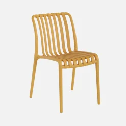 Set 4 sedie da giardino impilabili in plastica