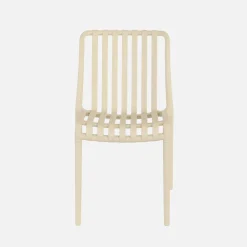 Set 4 sedie da giardino impilabili in plastica