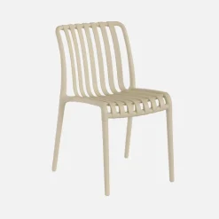 Set 4 sedie da giardino impilabili in plastica