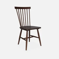 Set 2 sedie da pranzo in legno, impilabili stile vintage
