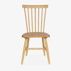 Set 2 sedie da pranzo in legno, impilabili stile vintage