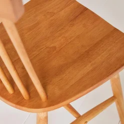 Set 2 sedie da pranzo in legno, impilabili stile vintage