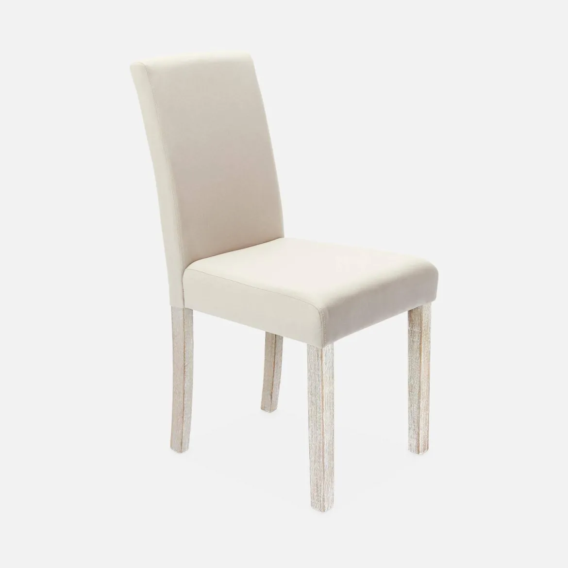 Set 4 sedie in tessuto con gambe in legno