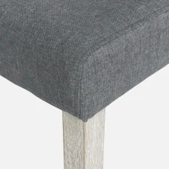 Set 4 sedie in tessuto con gambe in legno