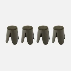 Set 4 sgabelli impilabili in bouclé