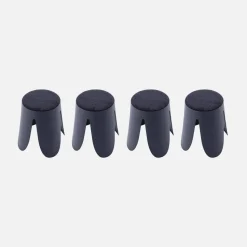 Set 4 sgabelli impilabili in bouclé
