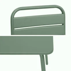 Set tavolino in metallo per bambini e 2 sedie