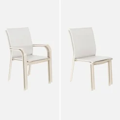 Set tavolo allungabile in alluminio con 10 sedie