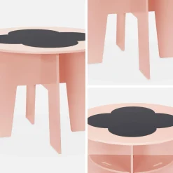 Set tavolo con ardesia e 4 sedie contenitore per bambini