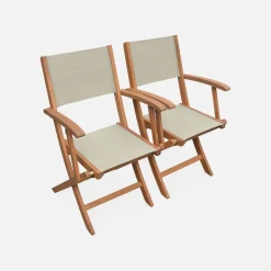 Set tavolo da giardino allungabile in legno con 10 sedie