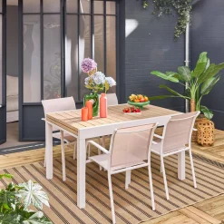 Set tavolo da giardino allungabile con 8 sedie