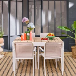 Set tavolo da giardino allungabile con 8 sedie