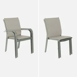 Set tavolo da giardino allungabile in alluminio con 8 sedie