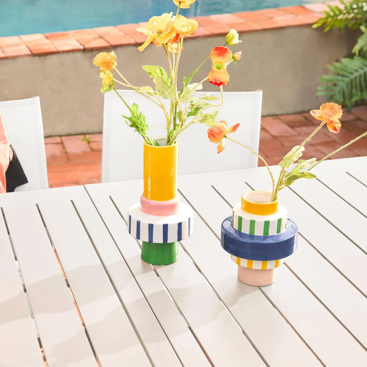 Set tavolo da giardino allungabile in alluminio con 8 sedie