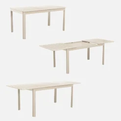 Set tavolo da giardino allungabile in alluminio con 8 sedie