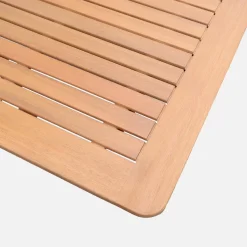 Set tavolo da giardino allungabile in legno di eucalipto con 6 sedie