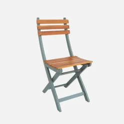 Set tavolo da giardino con angoli arrotondati in legno di acacia con 10 sedie