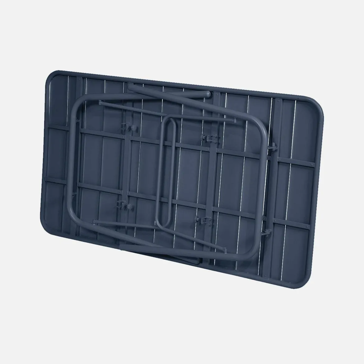 Set tavolo da giardino in acciaio con 6 sedie, 140cm