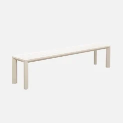 Set tavolo da giardino in alluminio con 1 panchina e 4 sedie