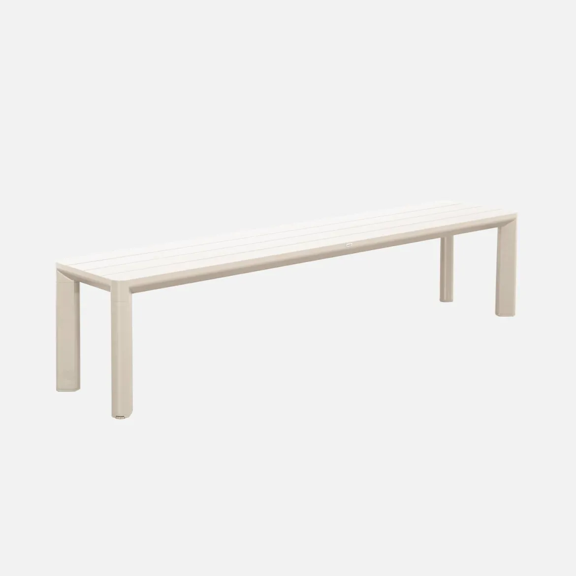 Set tavolo da giardino in alluminio con 1 panchina e 4 sedie