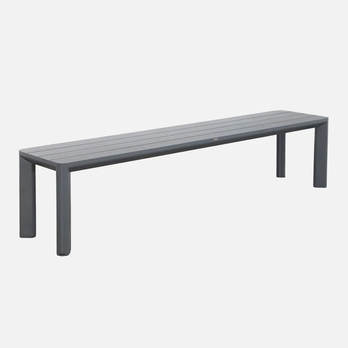 Set tavolo da giardino in alluminio e textilene con 1 panchina e 4 sedie