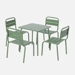 Set tavolo da giardino per bambini in metallo con 4 sedie