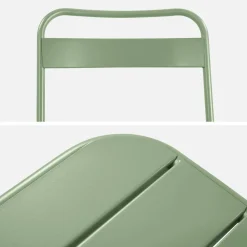 Set tavolo da giardino pieghevole in acciaio con 6 sedie, 140cm