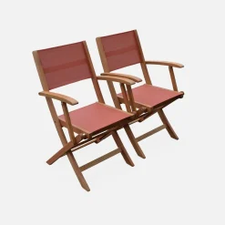 Set tavolo da giardino rettangolare allungabile in legno con 6 sedie