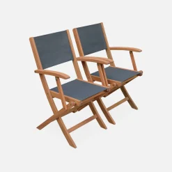Set tavolo da giardino rettangolare allungabile in legno con 6 sedie