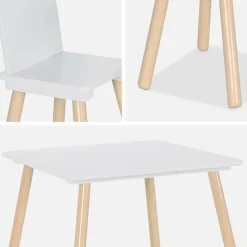 Set tavolo e 2 sedie per bambini