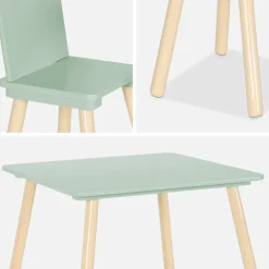 Set tavolo e 2 sedie per bambini