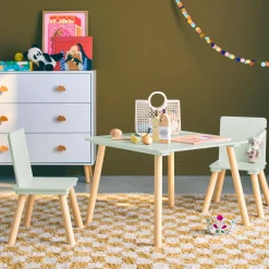 Set tavolo e 2 sedie per bambini
