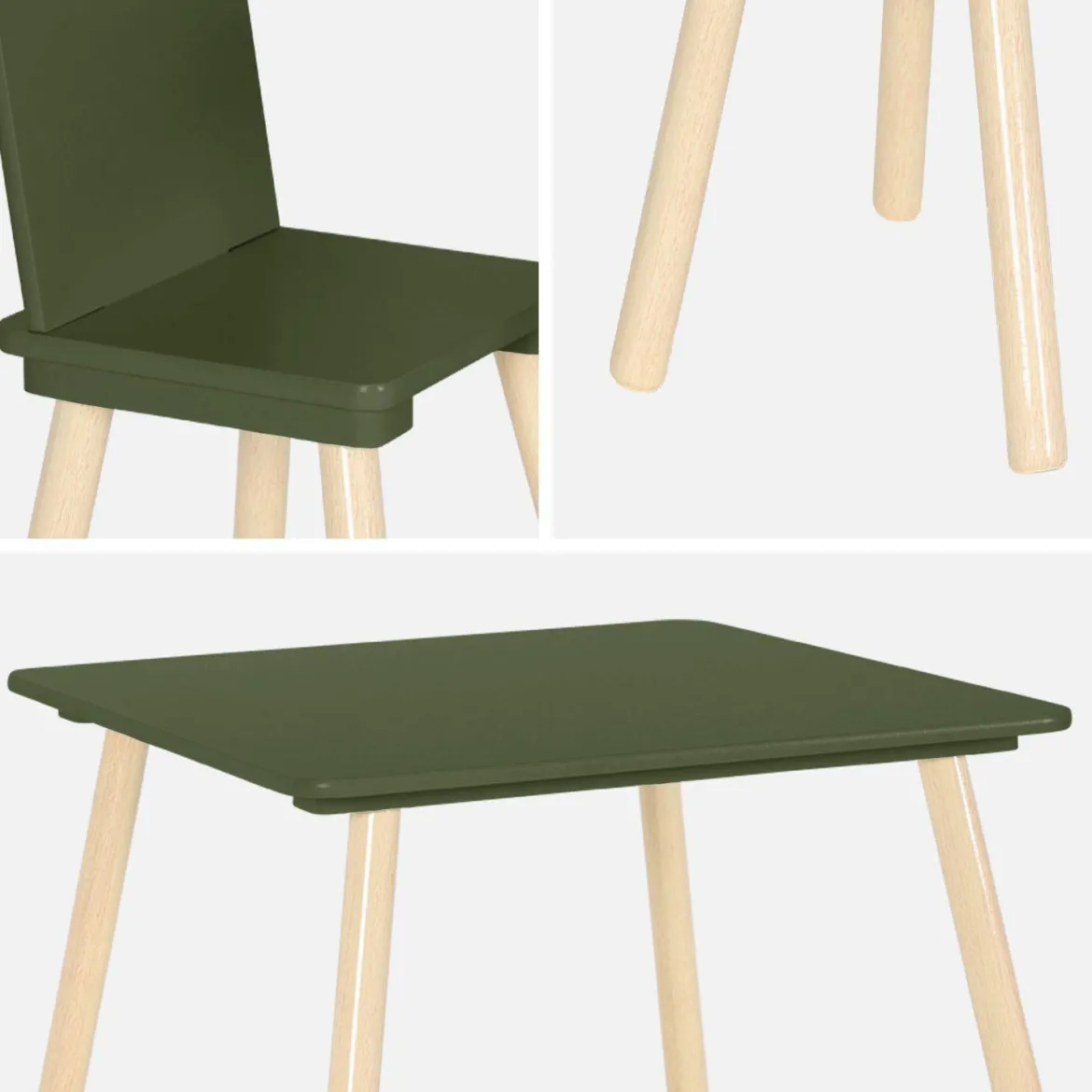 Set tavolo e 2 sedie per bambini