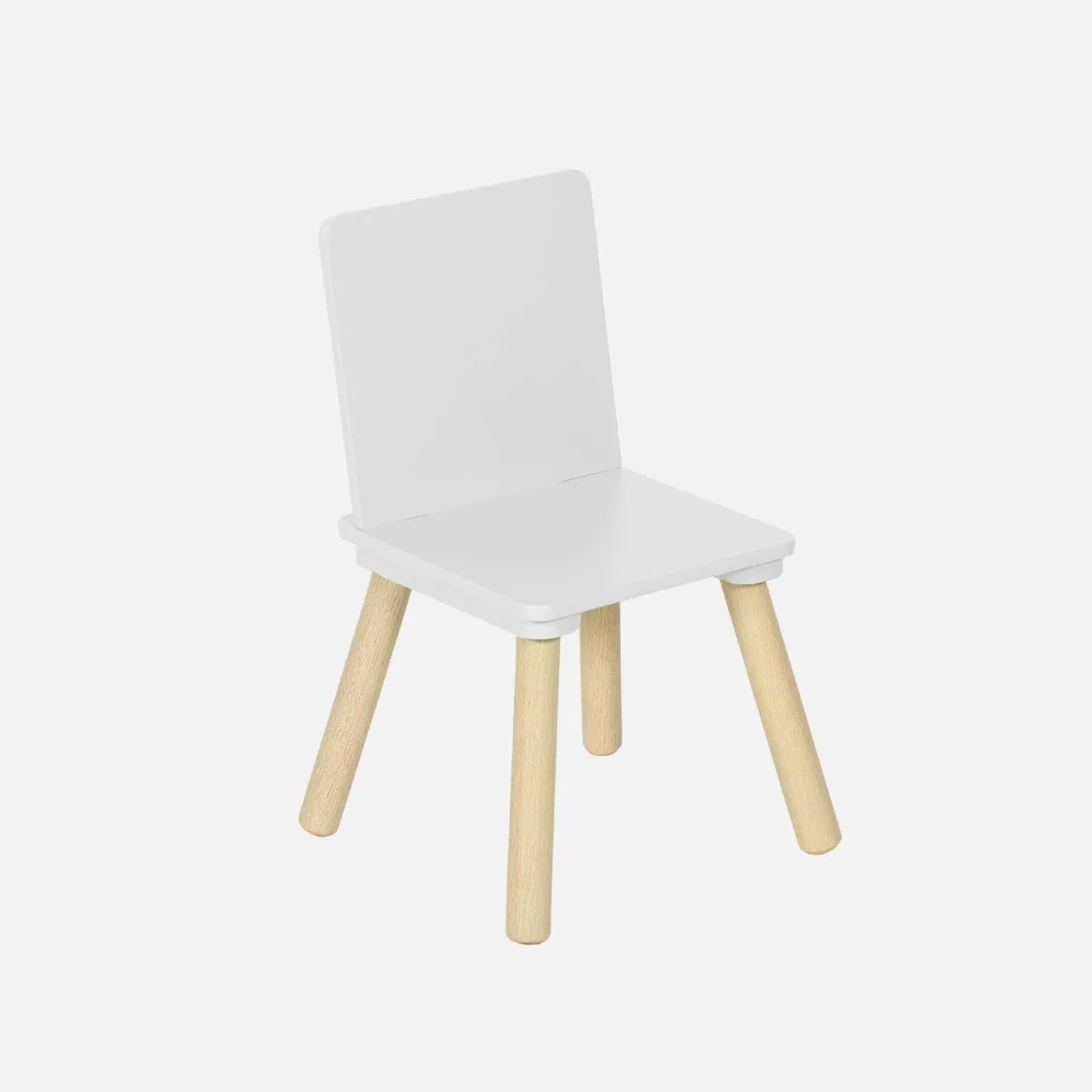 Set tavolo rettangolare per bambini in legno di pino con 4 sedie