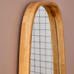 Specchio rettangolare in legno di gomma