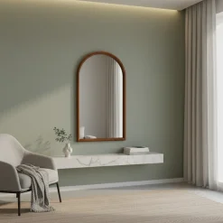 Specchio arco legno di pino