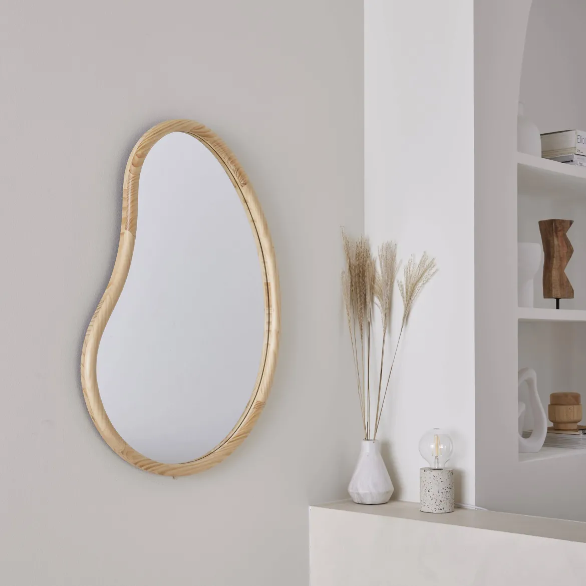Specchio in legno di abete, 85cm