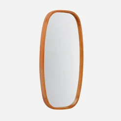 Specchio rettangolare in legno di gomma