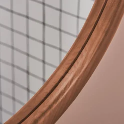 Specchio rotondo in legno di pino, 60cm