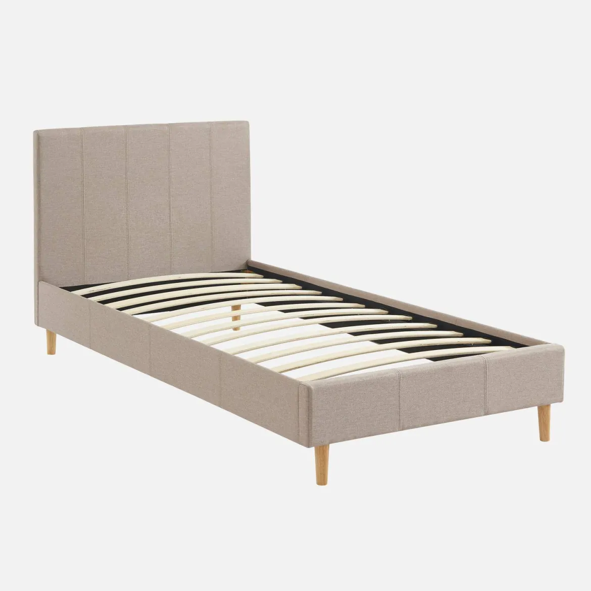 Struttura letto con rete a doghe e testiera 90x190cm