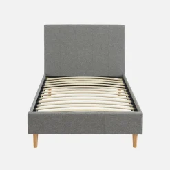 Struttura letto con rete a doghe e testiera 90x190cm