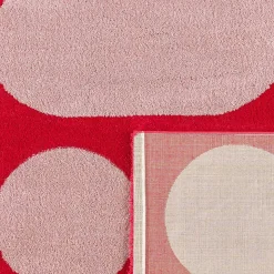 Tappeto da interno con motivo moderno, rosso