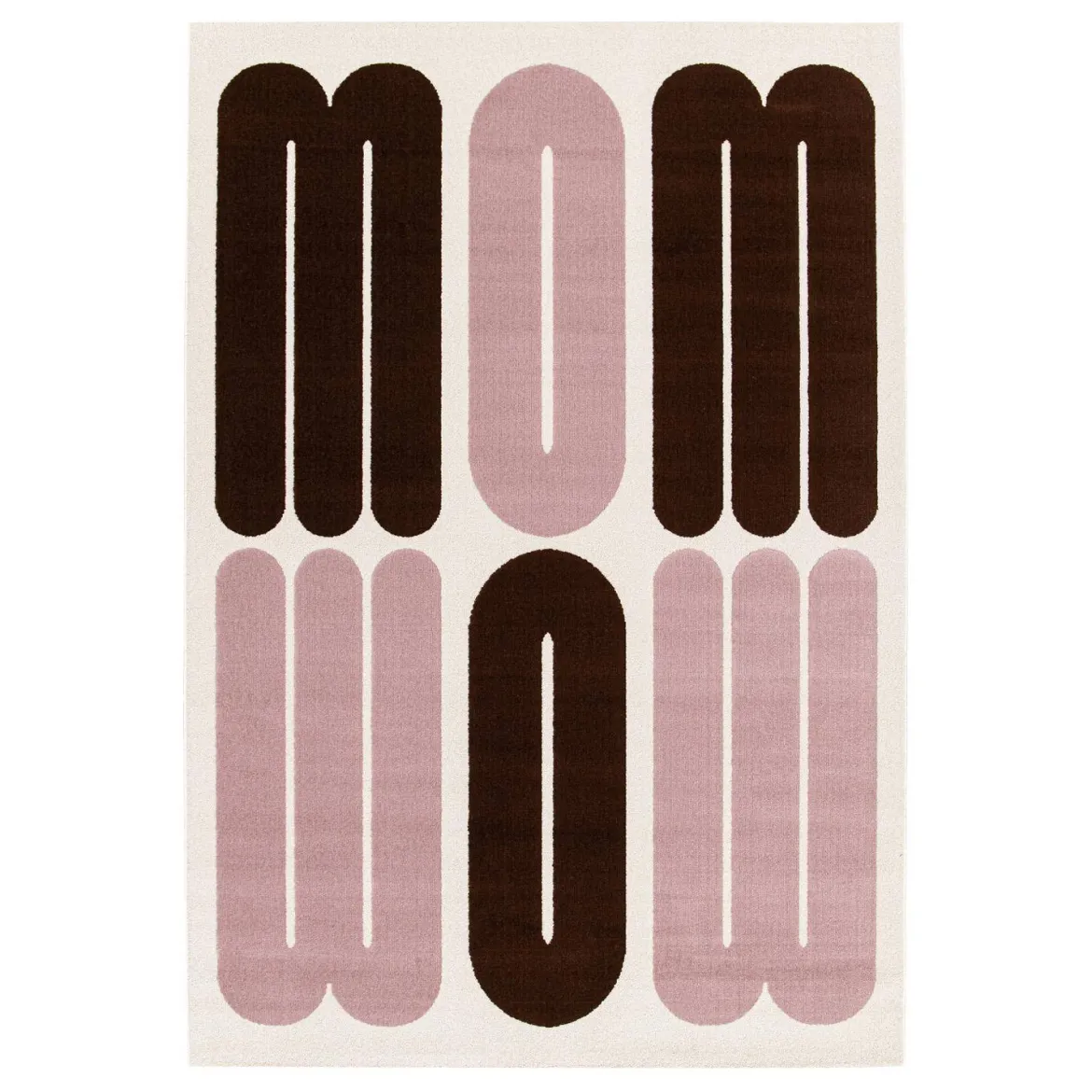 Tappeto da interno con motivo grafico rosa e marrone