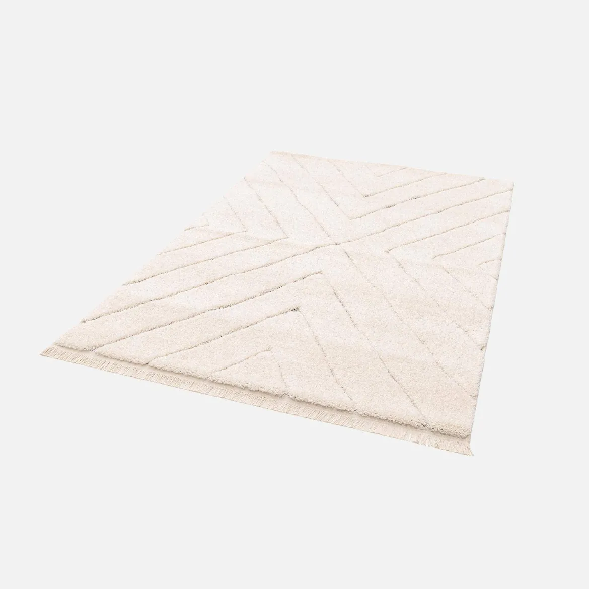Tappeto da interno taftato crema