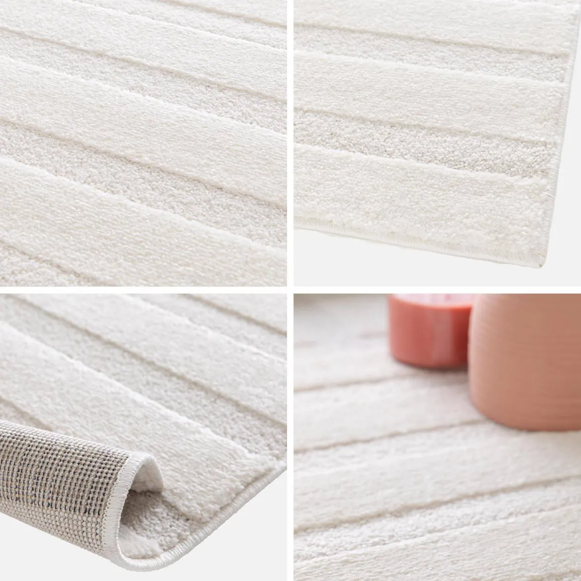 Tappeto interno con archi color crema